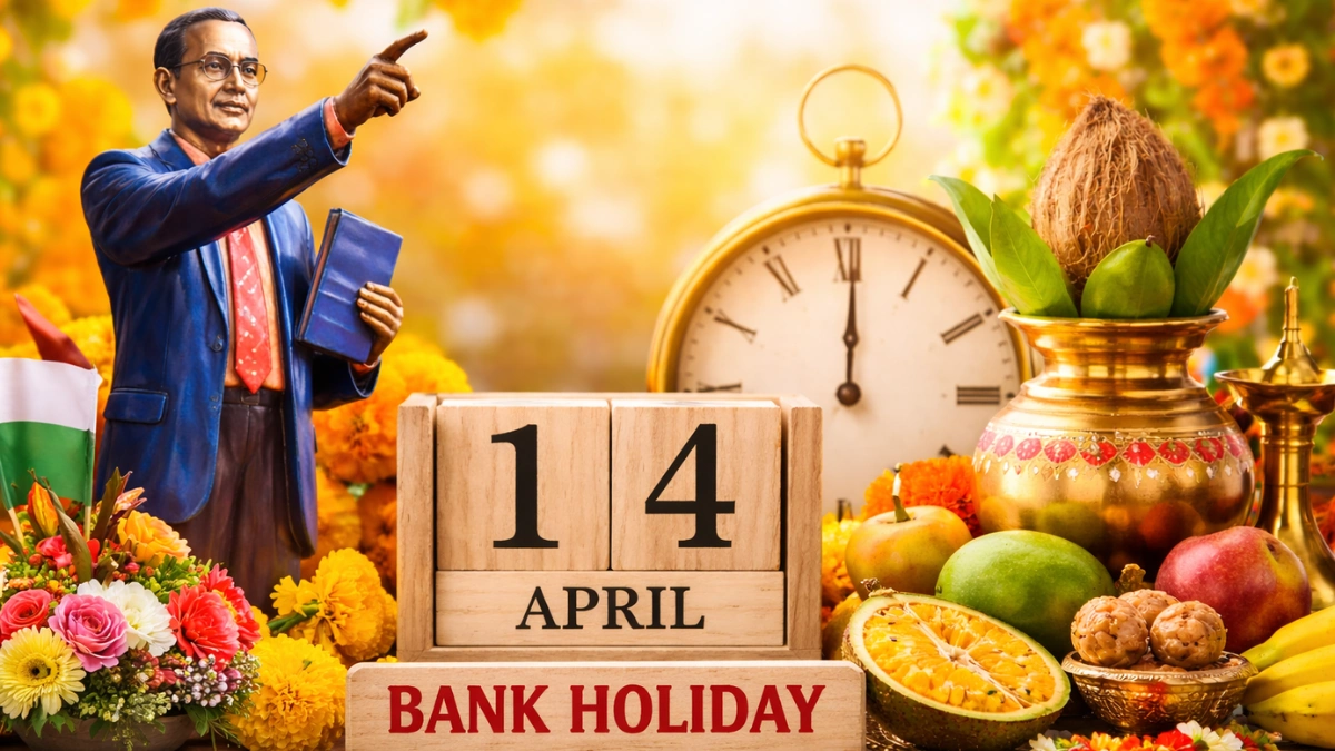 April 14 2026 bank holiday India Ambedkar Jayanti Tamil New Year celebration image
